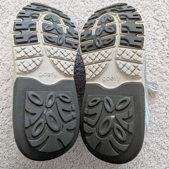 Gravity Defyer Womens Size 7 Gdefy Mighty Walk Shoes Versoshock Gray Blue Aqua - Picture 8 of 11